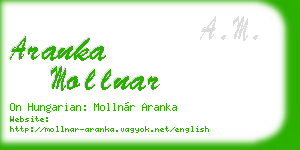 aranka mollnar business card